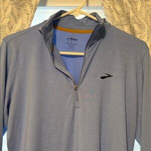 Brooks Men's Light Blue Quarter-Zip Pullover